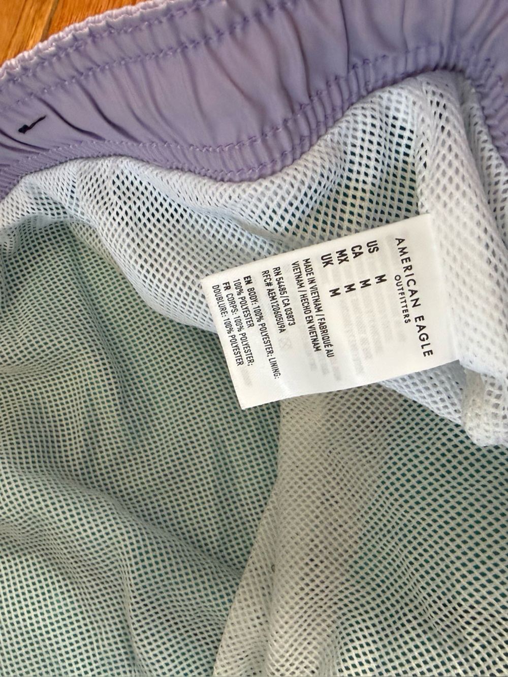 American Eagle Men’s Lined Retro Style Swim Trunks - Picture 4 of 6